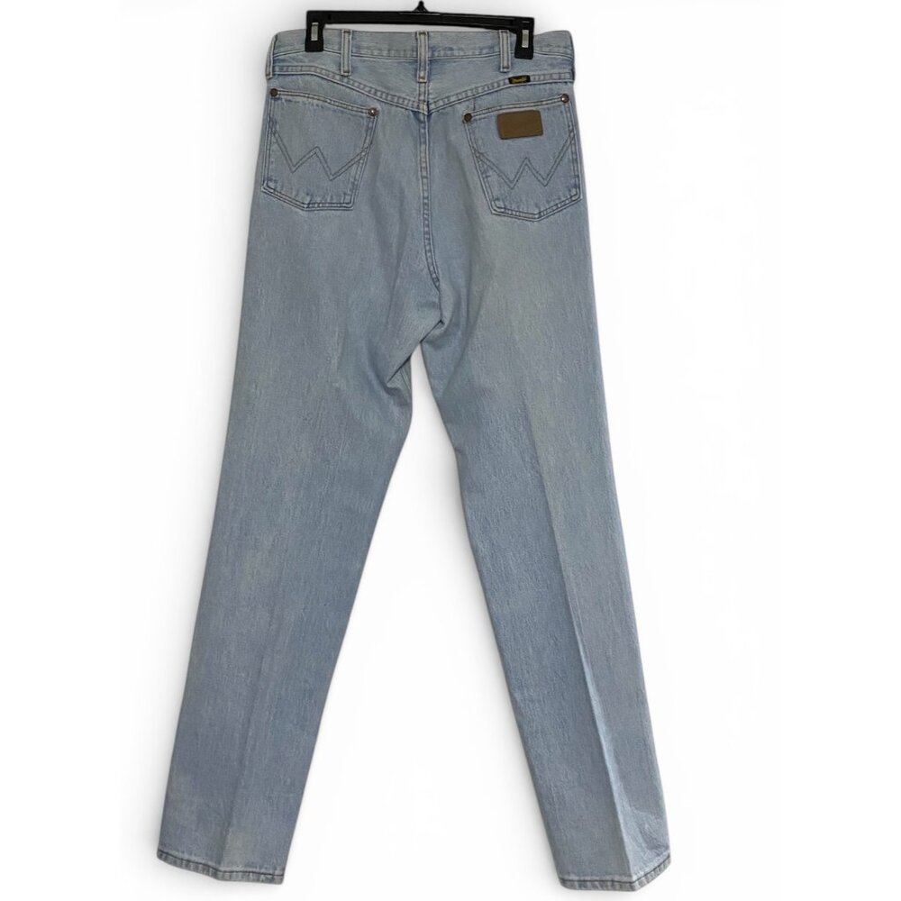 Wrangler Men’s Vintage Straight Leg Jeans 32x34 Light Blue - Picture 2 of 15